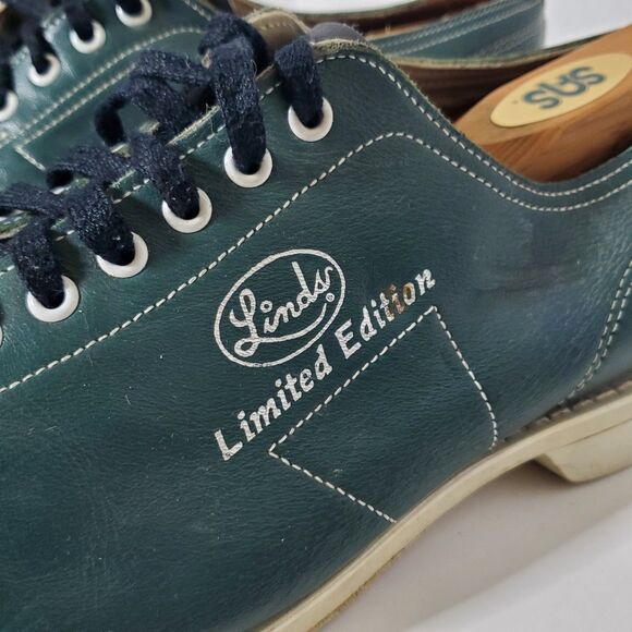 Linds Limited Edition Bowling Shoes Green Black Leather Men’s 11EE Made in USA main image 9